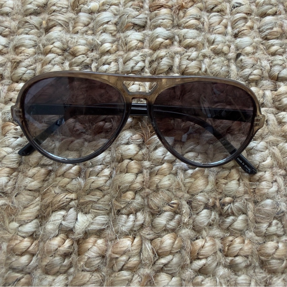 Nicole Miller Brown Aviator Sunglasses